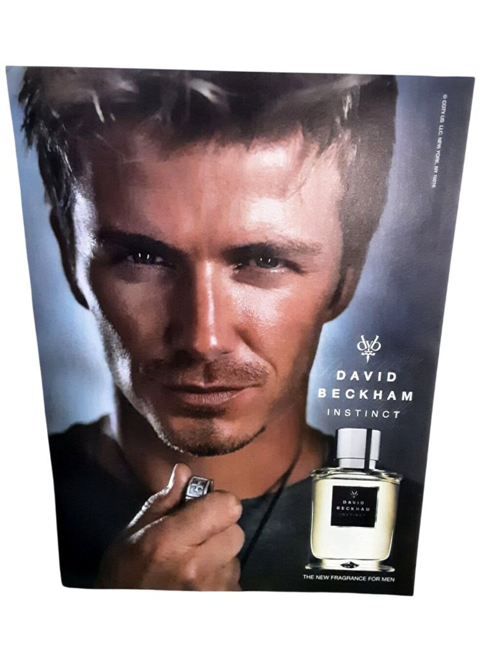2007 David Beckham Instinct Fragrance Vintage Magazine Print Ad Cologne Decor